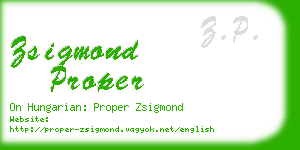 zsigmond proper business card